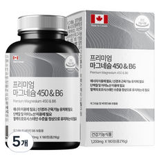 원삼메디 고함량 마그네슘 영양제 450 비타민 B6 216g, 180정, 5개