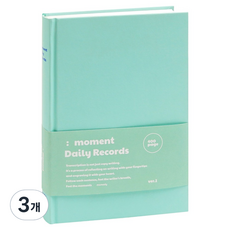 Momodi Moment Record Made 彩色抄寫筆記本, 3個, 達文西薄荷