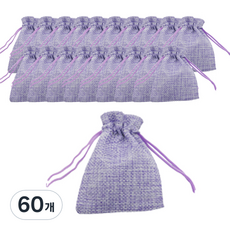 彩色麻布包裝袋 大, 紫色, 60個
