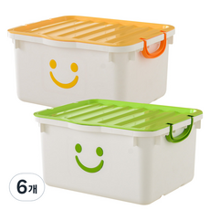 BONOHOUSE 白色超大型Happy Box, 6個, 黃色+綠色