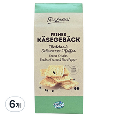 vom FASS 切達起司 & 黑胡椒起司脆片 佐酒零食, 70g, 6個