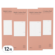 디레시피 멀티 코튼 패드 플레인 타입, 100개입, 12개