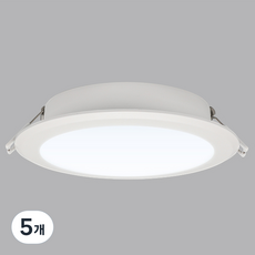 LISHIN Vitson Mellibing LED筒燈 12.7cm 15W 薄型 防潮, 白色 + 晝光色, 5個