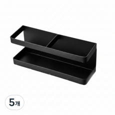 조인메이드 무타공 부착식 우산꽂이 현관 수납장 정리대, 블랙 글루형, 5개