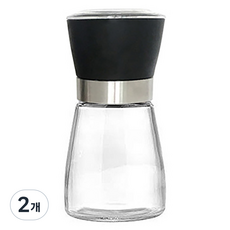 ROMEO 玻璃胡椒研磨器 黑色, 180ml, 2個