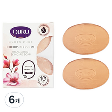 두루 터키 하이드로 퓨어 향수 비누 체리블로썸, 135g, 6개