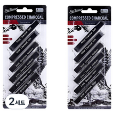 XIN BOWEN 黑色素描木炭條 6種 x 2p 套組, 2套, 黑色