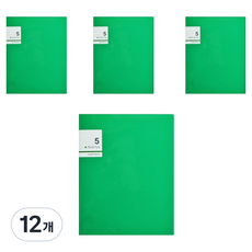 에코청운 플러스 클리어화일 A4 5p, 초록, 12개