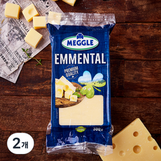 메글레 에멘탈 블록 치즈, 300g, 1개입, 2개