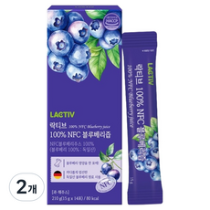 락티브 100% NFC 블루베리즙 14p, 15g, 2개