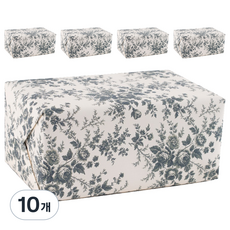 뮤니드 장미패턴 종이포장지, 10개, 블루