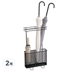 Nature Living 整理方便的現代窄型雨傘架, 黑色, 2個