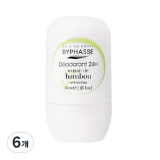 바이빠세 롤 온 데오드란트 24H 뱀부, 50ml, 6개