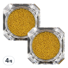 ecody 珠子美甲亮片, 金色, 4個