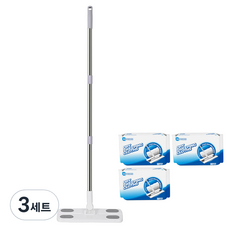 모나코올리브 정전기 청소포 밀대 + 다이아몬드 청소포 30매 x 3개 세트, 3세트