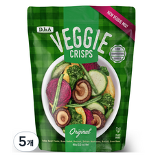 DJ&A 蔬菜脆片 原味零食, 90g, 5個