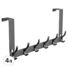 마샤투 도어 후크 옷 가방 걸이 중형, 그레이, 4개