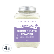 더허브샵 버블 바스 파우더 라벤더, 450g, 4개
