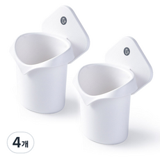 모나코올리브 리빙캣 무타공 물빠짐 칫솔 꽂이, 4개