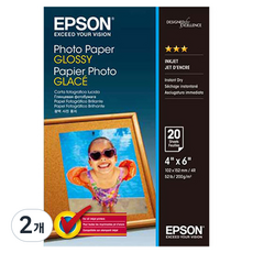 EPSON 噴墨專用亮面相紙 S042546 20張, 4X6, 2個