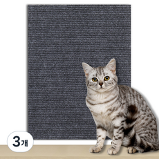 KODACHIEF 고양이 긁힘 방지 냥냥 앙증 스크래쳐 매트, 19 다크그레이, 3개