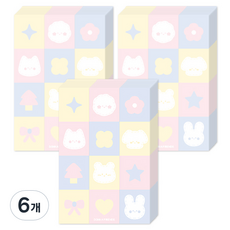 Dona和朋友們 拼布棉被便條紙, 淡黃色, 6個, 100張