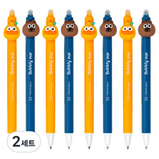 POPO FANCY 擦擦原子筆 0.5mm 2款 各4入, 海軍藍, 黃色, 2套