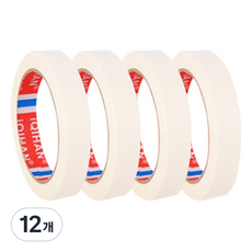 iQIHAN Dada 美紋紙膠帶 20mm x 15m, 白色, 12個