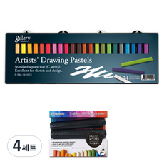 문교 드로잉 파스텔 + 파스텔 홀더 2p 세트, 24색, 4세트