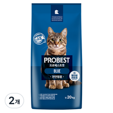 프로베스트 고양이 블루 기능성 사료, 헤어볼, 20kg, 2개