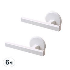 Winprice 黏貼式T型多用途掛勾, 白色, 6個