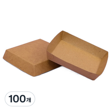 제이팩토리 크라프트 일회용 정사각 종이접시 11 x 11 x 2.4 cm, 100개, 1개입