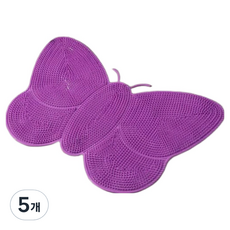 타미나요 심플한 풋 브러쉬 매트 퍼플 버터플라이, 1개입, 5개, 400g