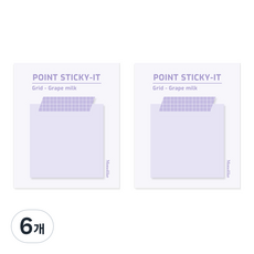 모노라이크 포인트 스티키 VER.2, Grid Grape milk, 1개입, 6개