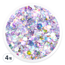 젤로젤로 여신강림 네일 글리터, GL054 보라여신, 4개