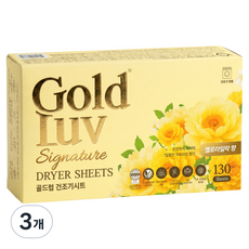 골드럽 건조기시트 옐로라일락향, 3개, 130개입