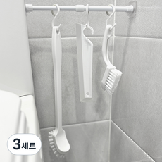 코멧 홈 압축봉 청소솔 5종 세트 (압축봉 고정홀더 2p+S고리 3p+틈새솔+ 바닥 청소솔+미니 스퀴지), 혼합색상, 3세트