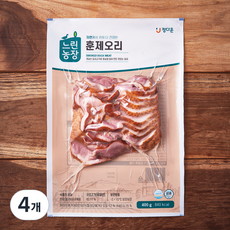 정다운 느린 농장 훈제오리, 400g, 4개