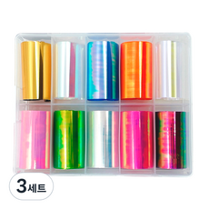 MEIBROWN 玻璃美甲貼膜 A M10209, 3組, 10種