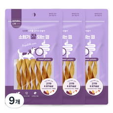 네츄럴랩 소화가 잘되는 껌 강아지 간식, 고구마 + 닭가슴살 혼합맛, 100g, 9개