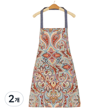 Hesei 民族風掛脖帆布防水廚房圍裙, 波西米亞, 2個