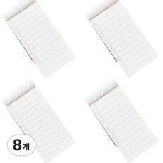 J.FOUR 牛皮紙便攜迷你筆記本 Point Line 50張, 8個, 棕色