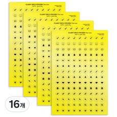 플레픽 클래시 데코 스티커 도트 아이콘 샤인 골드, 16개