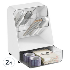 DADA 8格收納架 書桌整理 收納 筆筒 化妝品整理盒 桌上型, 2個, 混合色