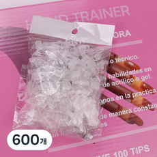 Alida 美甲練習手 高級款 美甲片, 透明, 600個