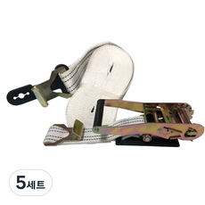 dandan 자동바 주걱 타입 라쳇 + 벨트, 흰색, 5세트