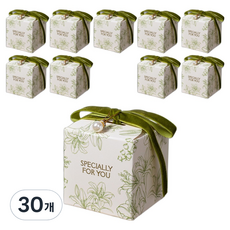 코히모 선물 포장 박스 5W0497, 30개, 그린