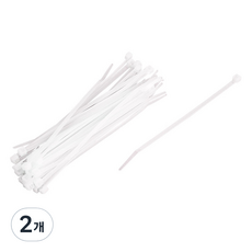 컴스 마트 케이블타이 T3274 1000p, WHITE, 2개