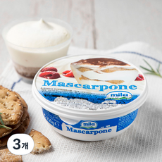 밀라 마스카포네 치즈, 250g, 1개입, 3개