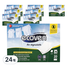 Ecoben 片狀洗衣精, 24個, 20入